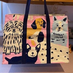 Blue Q Dog Tote Shoulder Bag - Zip Top - Corgi Dalmatian Pug Beagle Poodle EUC